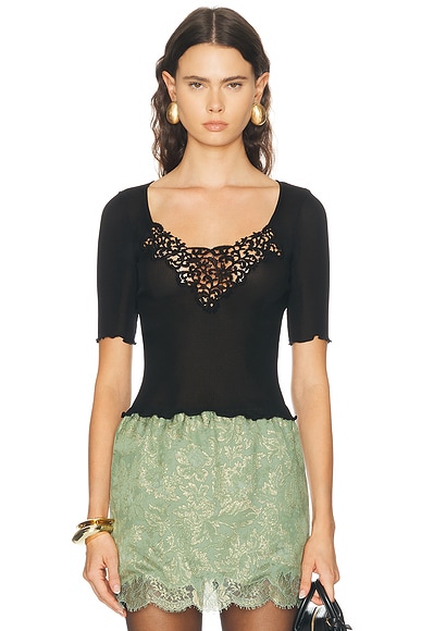 Lacy Short Sleeve Top