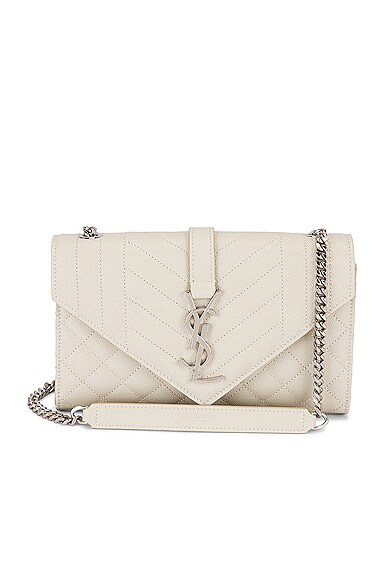 Ysl white new arrivals envelope bag