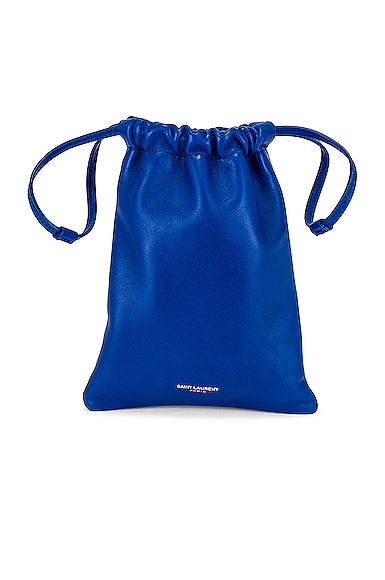 Saint Laurent Pouch Crossbody Bag In Bleu Majorelle