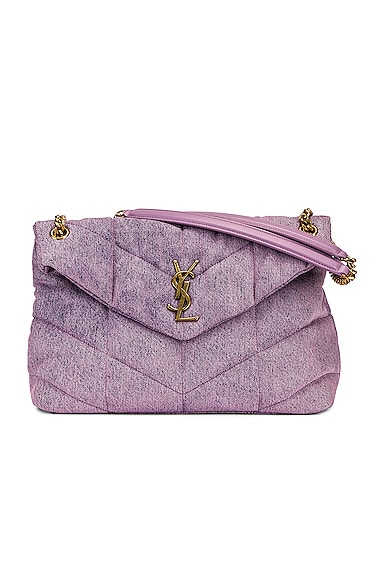 Saint Laurent Medium Puffer Chain Bag in Lavender