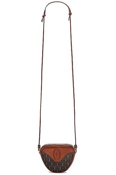 Saint Laurent Mini Coeur Monogramme Bag in Brown