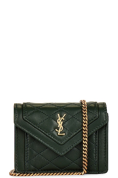 Saint Laurent Mini Gaby Bag in Dark Green