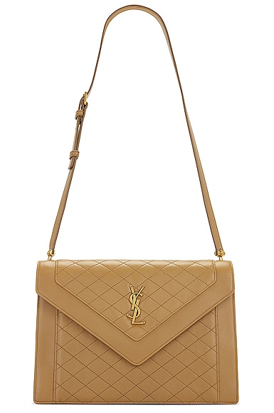 Saint Laurent Gaby Satchel Bag in Natural Tan | FWRD
