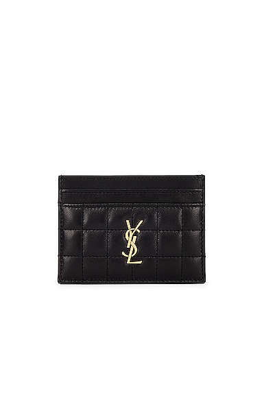 Saint Laurent Credit Card Case In Nero