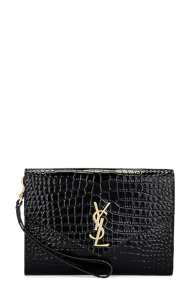 ポーチ Saint Laurent Cassandre Pouch Saint Laurent CASSANDRE POUCH ポーチ - Noir | FWRD