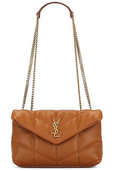 Saint Laurent Toy Puffer Chain Bag In Miel Dark ModeSens