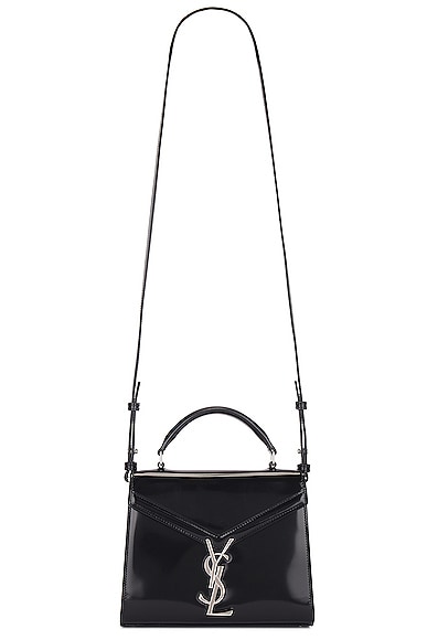 Saint Laurent Mini Cassandra Top Handle Bag in Noir