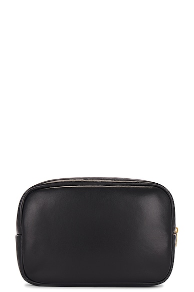 Saint Laurent Cassandre Cosmetic Pouch In Noir