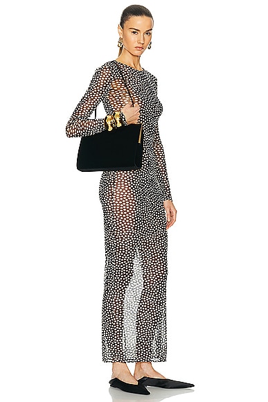 Saint Laurent Large Gaia Shoulder Bag In Noir