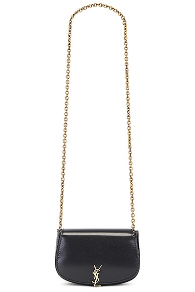 Shop Saint Laurent Mini Purse On Chain Bag In Noir
