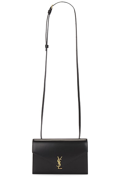 Saint Laurent Mini Envelope Crossbody Bag In Black