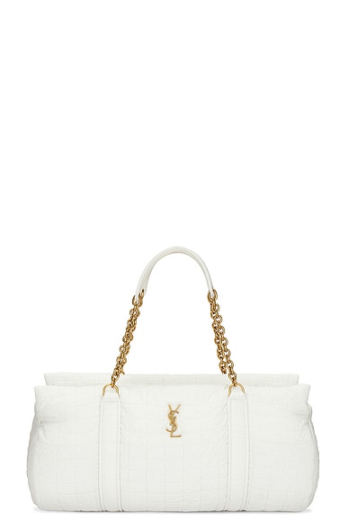 Saint Laurent Gloria Travel Bag in Milky White
