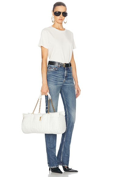 ボストンバッグ Saint Laurent White Fabric Gloria Travel Bag Saint Laurent White Fabric Gloria Travel Bag | Balardi
