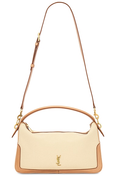 Saint Laurent Camera Supple Bag in Avorio & Vintage Brown Gold