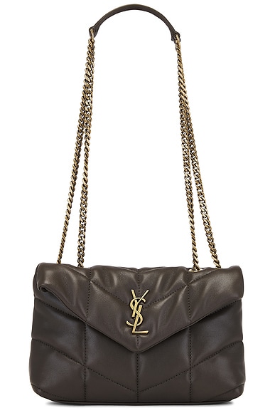 Saint Laurent Toy Puffer Bag in Light Musk