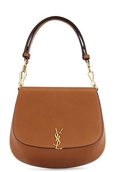 Kaia small satchel in cotton canvas and vintage leather deals