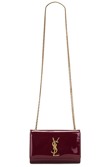 Saint Laurent Small Kate Chain Bag in Red Grenat