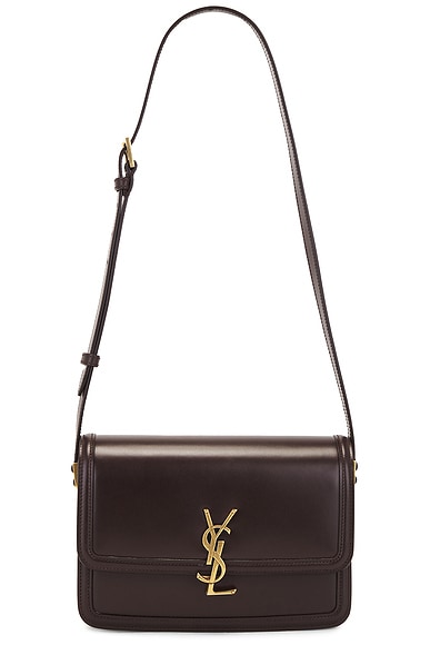 Saint Laurent Medium Solferino Satchel Bag in Dark Sweet