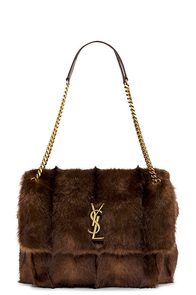 Saint Laurent Large Niki Chain Bag in Deep Walnut & Bark
