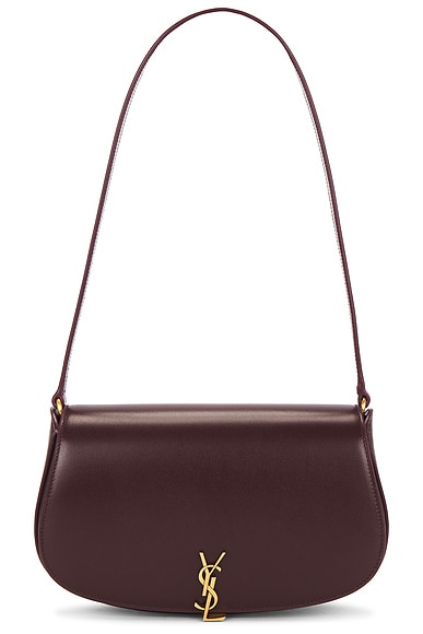 定番の中古商品 Saint Laurent Mini Shoulder Bag in Rouge Cabernet | FWRD ショルダーバッグ