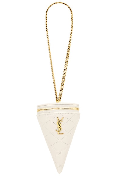 【関税&送料込み】Saint Laurent Charm-Detail Chord Necklac Saint Laurent Bag Charm in Nero | FWRD