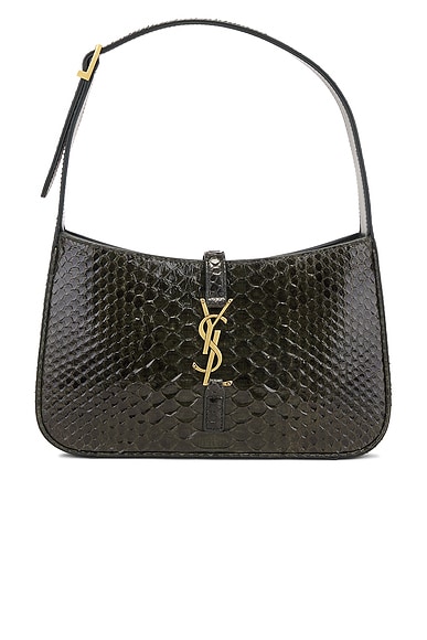 Saint Laurent Python Le A 5 7 Shoulder Bag in Treetop & Dark Treetop