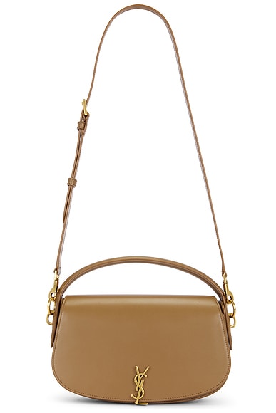 Saint Laurent Voltaire Shoulder Bag in Dark Cork