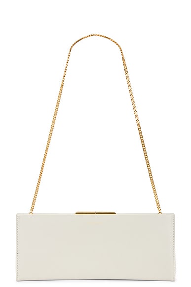 Saint Laurent Small Midnight Clutch in Crema Soft