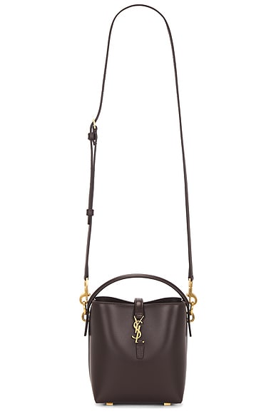 Saint Laurent Mini Le 37 Bucket Bag in Dark Sweet Chocolate