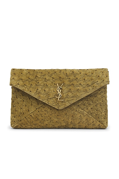 YSL Pouch in Vert Moss