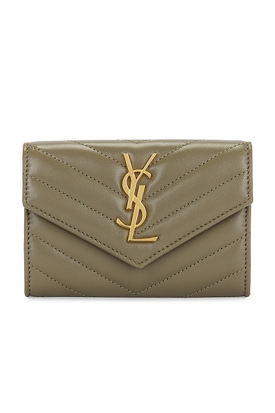 【SAINT LAURENT】ENVELOPE CARD WALLET Saint Laurent YSL Cassandre Envelope Chain Wallet WOC Small
