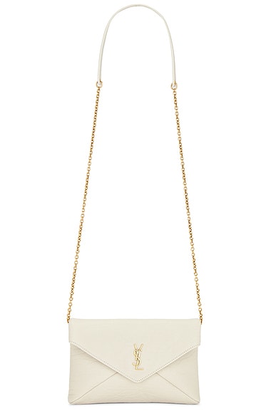 Saint Laurent Small Chain Pouch Bag in Crema Soft