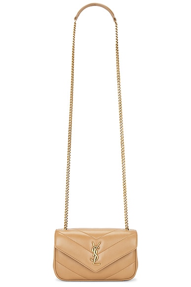 Saint Laurent Toy Loulou Bag in Natural Tan