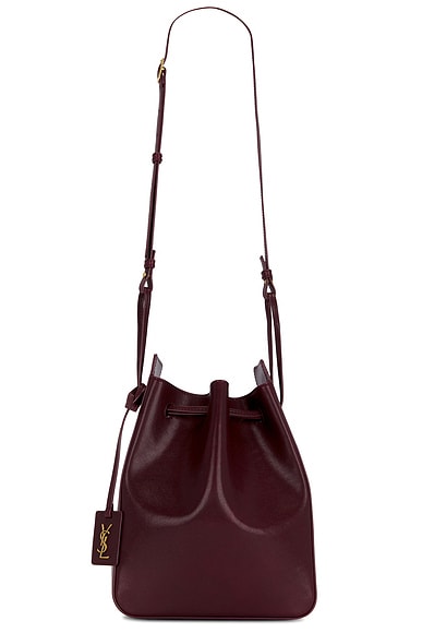 Saint Laurent Small Bucket Bag in Hot Wine