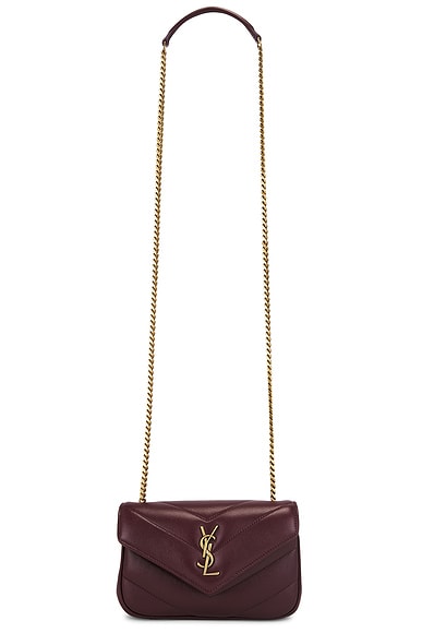 Saint Laurent Toy Loulou Bag in Hot Wine