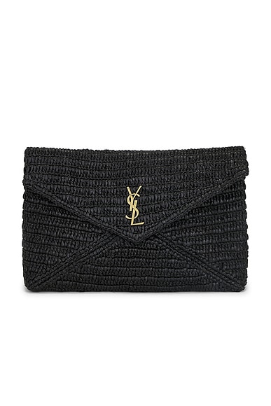 Saint Laurent Large Envelope Pouch in Nero
