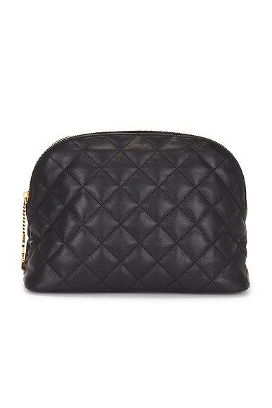 Saint Laurent Large Cosmetic Pouch in Nero