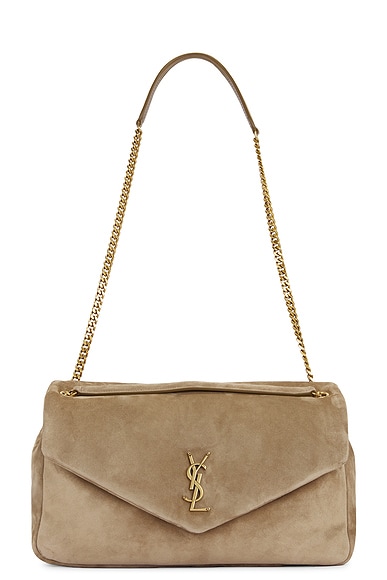 Saint Laurent Large Calypso Chain Bag in Dry Grain