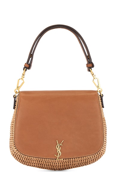 Saint Laurent Top Handle Bag in Naturale & Brick