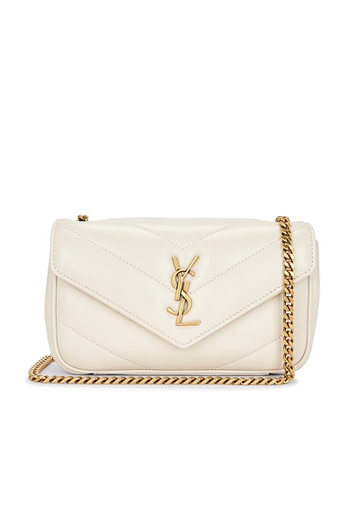 Saint Laurent Toy Loulou Bag in Crema Soft