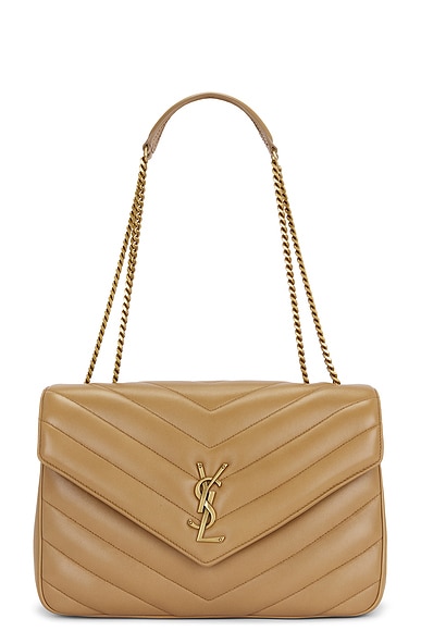 Saint Laurent Large Loulou Bag in Natural Tan