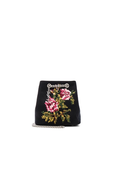 Baby Floral Embroidery Emmanuelle Bucket Bag