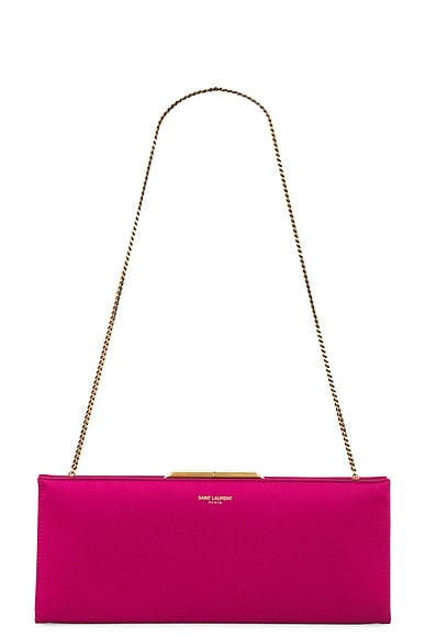 Saint Laurent Small Midnight Pochette in Deep Magenta