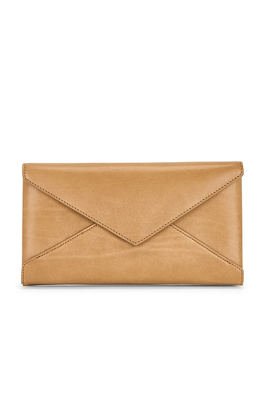 Saint Laurent Large Flap Wallet in Natural Tan