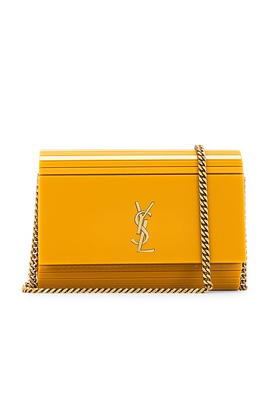 Saint Laurent Mini Vicky Minaudiere Bag in Golden Hour