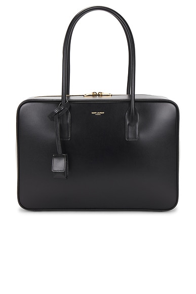 Saint Laurent SLP Bauletto Bag in Nero