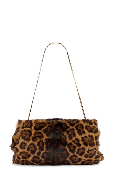 Saint Laurent Large Clutch in Manto Naturale