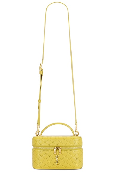 Saint Laurent Mini Gaby Vanity Bag in Chartreuse Green
