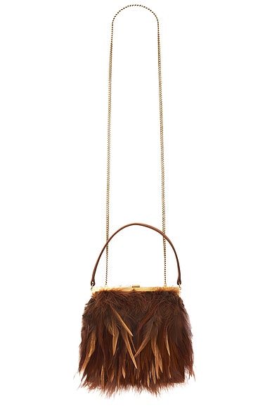 Saint Laurent Nuit Blanche Chain Bag in Cacao