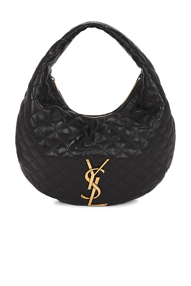 Saint Laurent Icare Hobo Bag in Noir